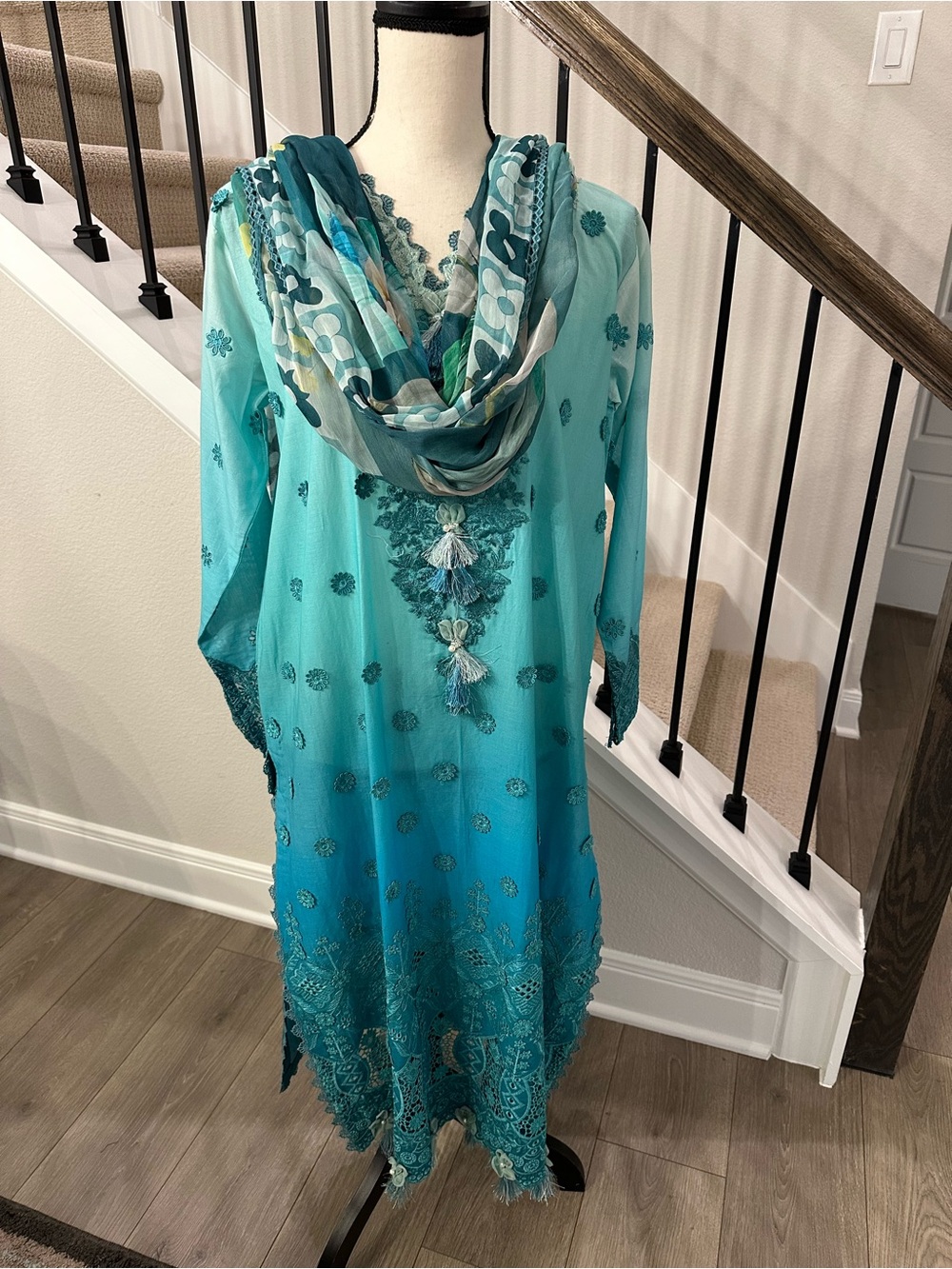 New Arrivals Pakistani Indian 3 Pieces Lawn  Brand Mushq Chikankari Formal Suit